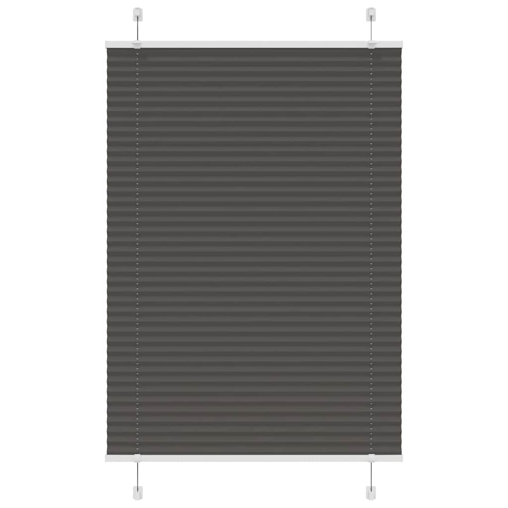 plisségardin sort 85x150 cm Stoff Bredde 84,4 cm Polyester