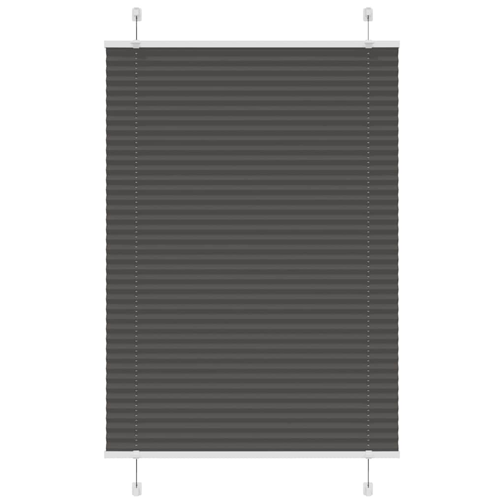 plisségardin sort 95x150 cm Stoff Bredde 94,4 cm Polyester