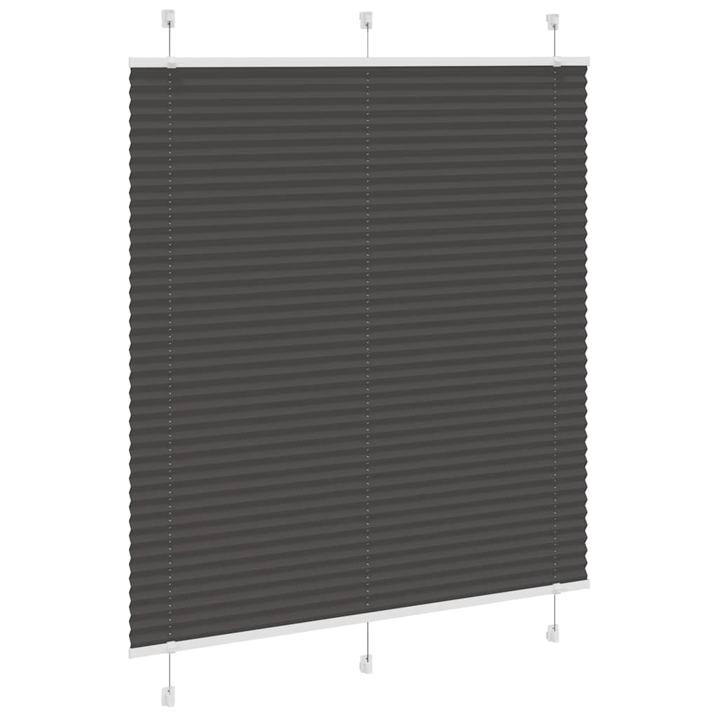 plisségardin sort 115x150 cm Stoff Bredde 114,4 cm Polyester