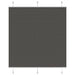 plisségardin sort 120x150 cm Stoff Bredde 119,4 cm Polyester