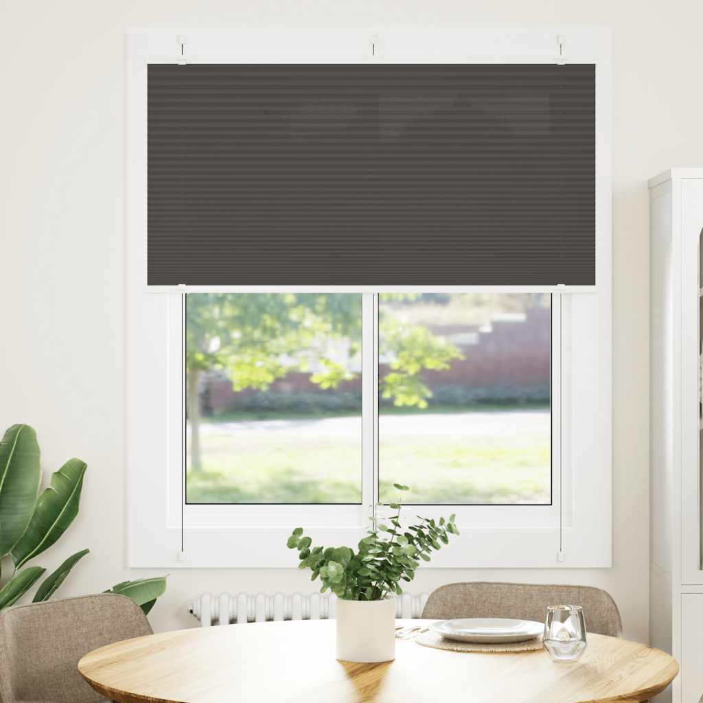 plisségardin sort 120x150 cm Stoff Bredde 119,4 cm Polyester