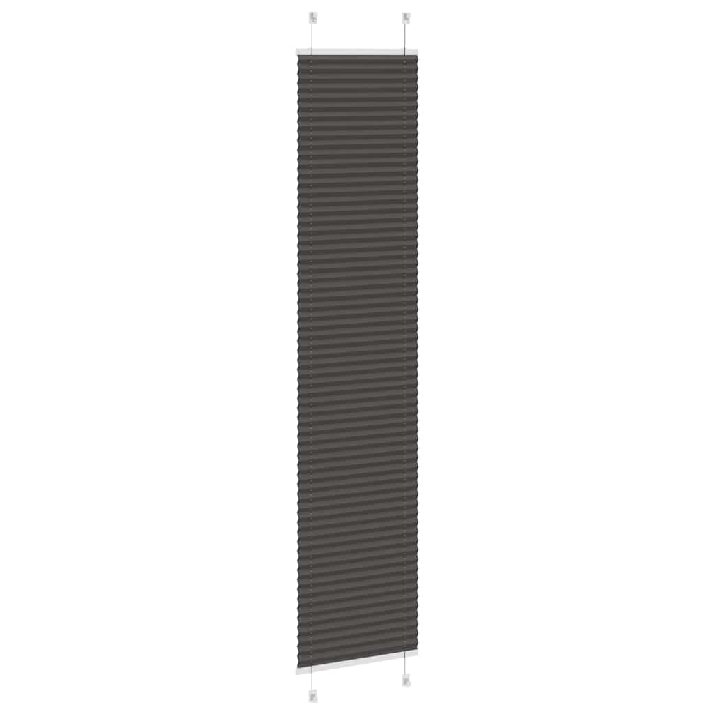 plisségardin sort 40x200 cm Stoff Bredde 39,4 cm Polyester