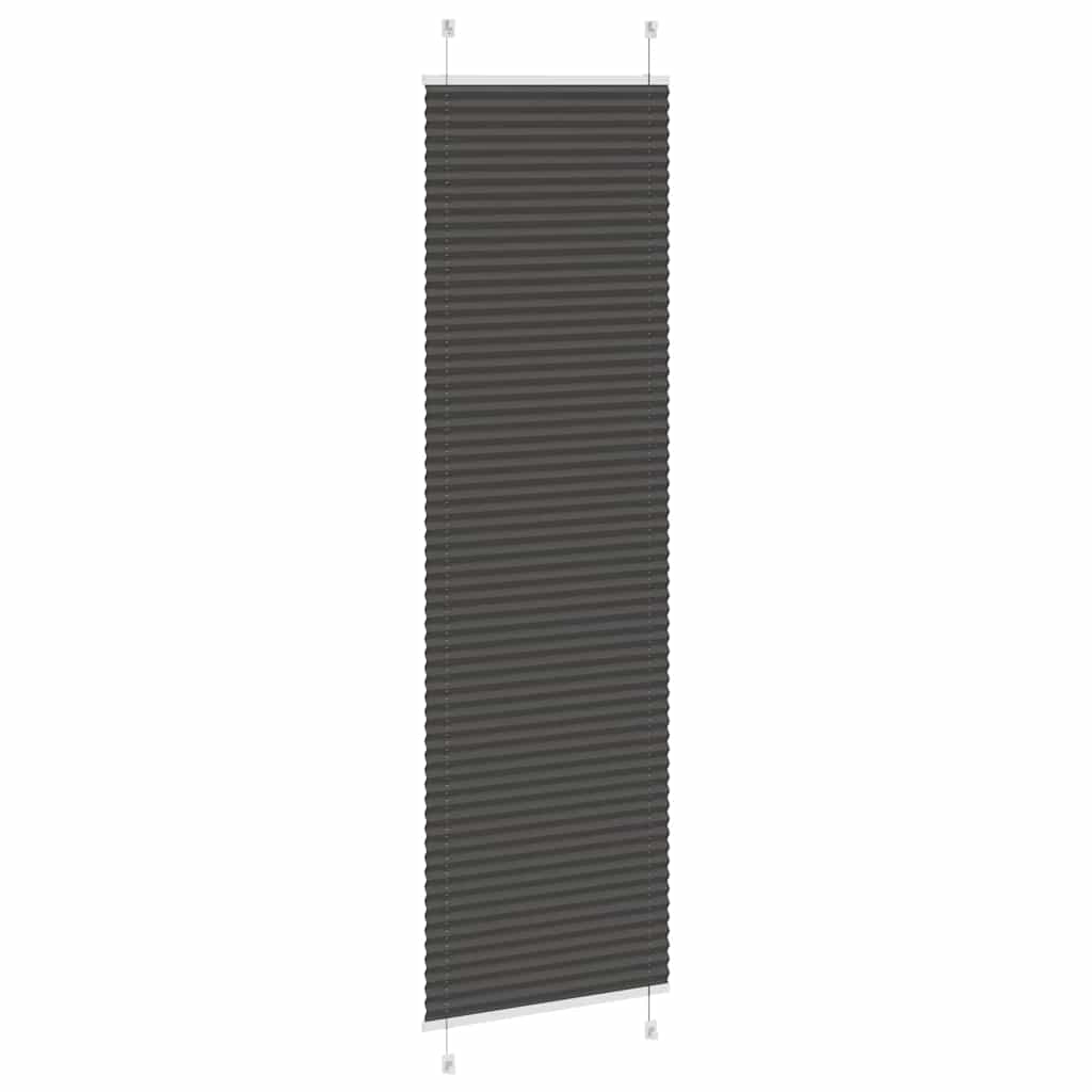 plisségardin sort 60x200 cm Stoff Bredde 59,4 cm Polyester