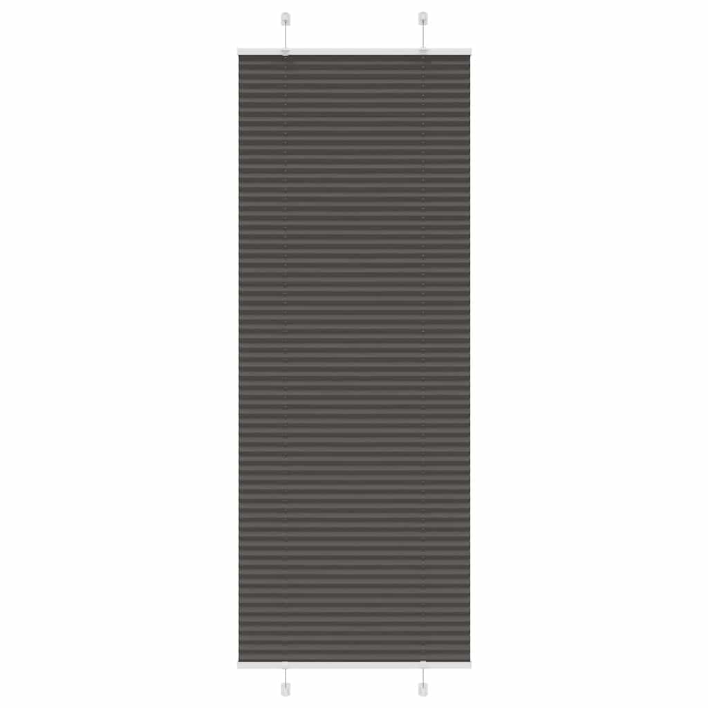 plisségardin sort 75x200 cm Stoff Bredde 74,4 cm Polyester