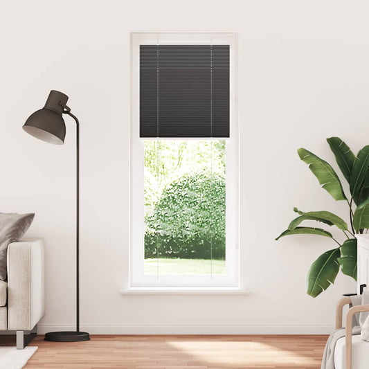 plisségardin sort 75x200 cm Stoff Bredde 74,4 cm Polyester
