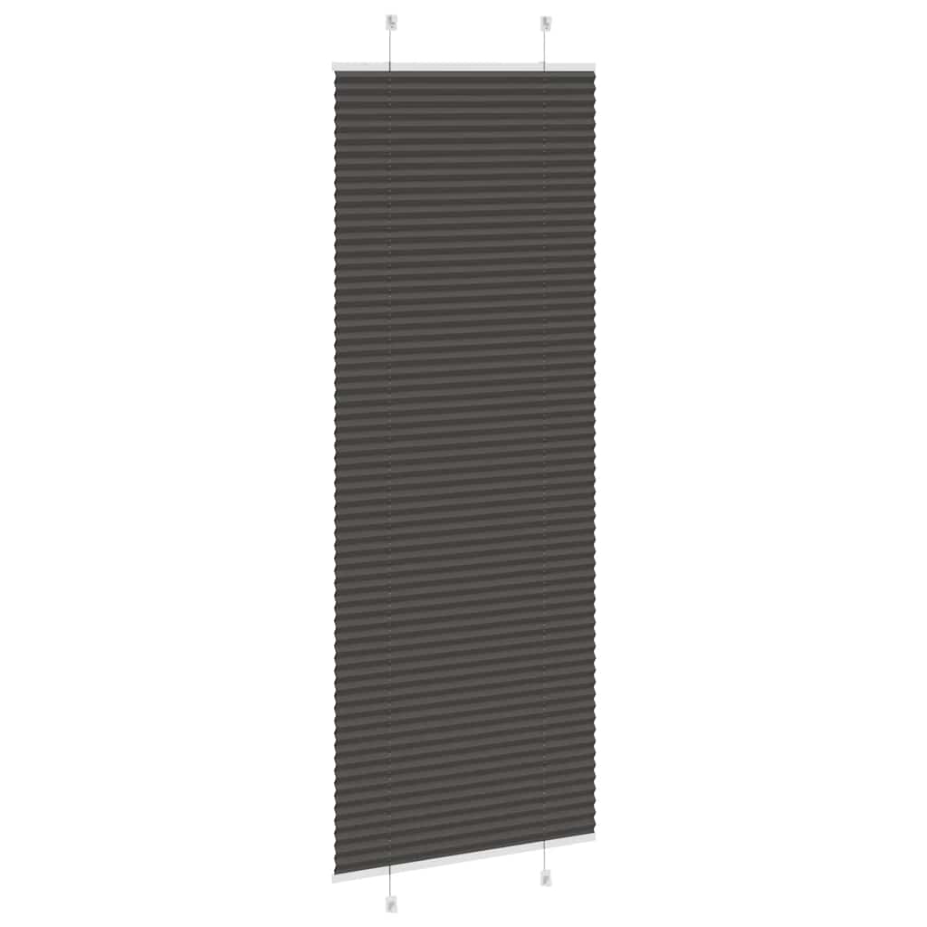 plisségardin sort 75x200 cm Stoff Bredde 74,4 cm Polyester