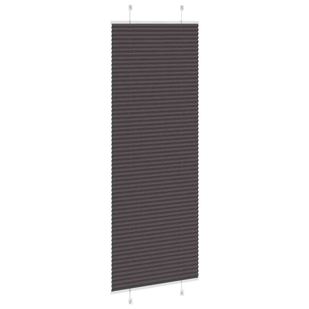 plisségardin sort 80x200 cm Stoff Bredde 79,4 cm Polyester