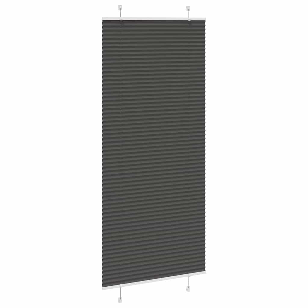 plisségardin sort 85x200 cm Stoff Bredde 84,4 cm Polyester