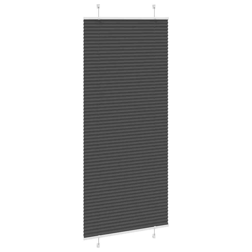 plisségardin sort 85x200 cm Stoff Bredde 84,4 cm Polyester
