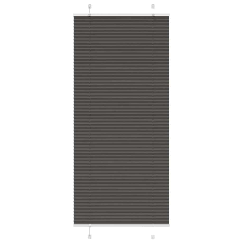 plisségardin sort 95x200 cm Stoff Bredde 94,4 cm Polyester