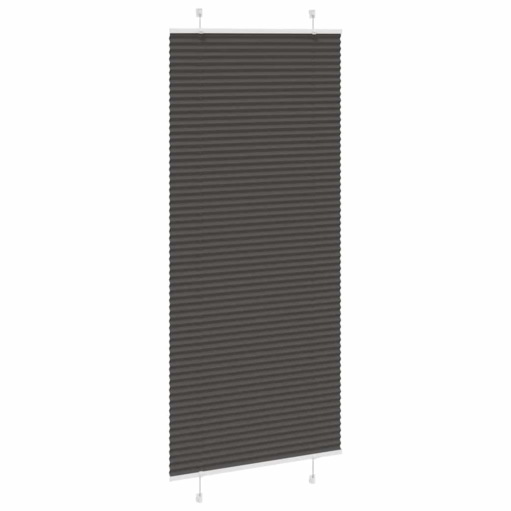 plisségardin sort 95x200 cm Stoff Bredde 94,4 cm Polyester