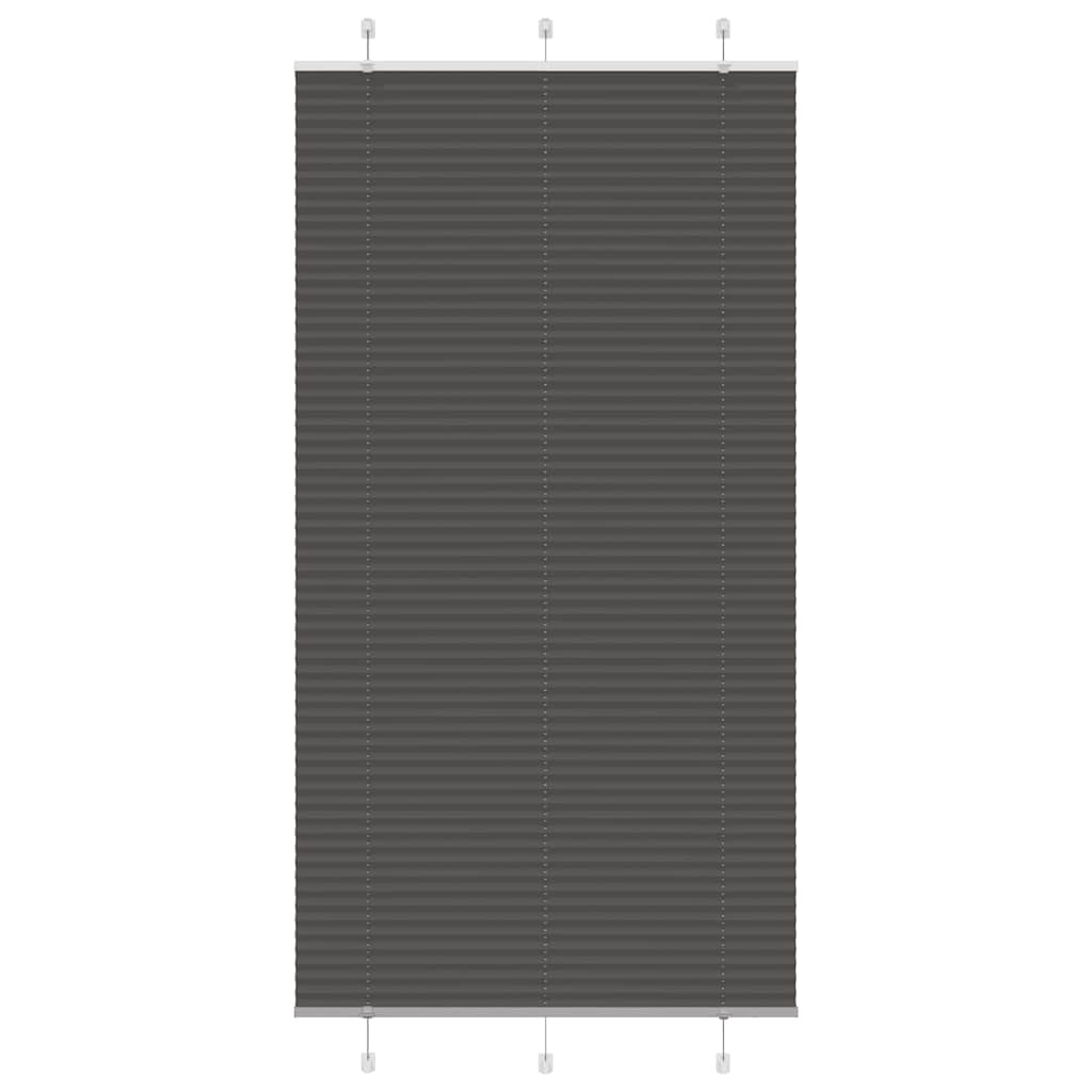 plisségardin sort 110x200 cm Stoff Bredde 109,4 cm Polyester