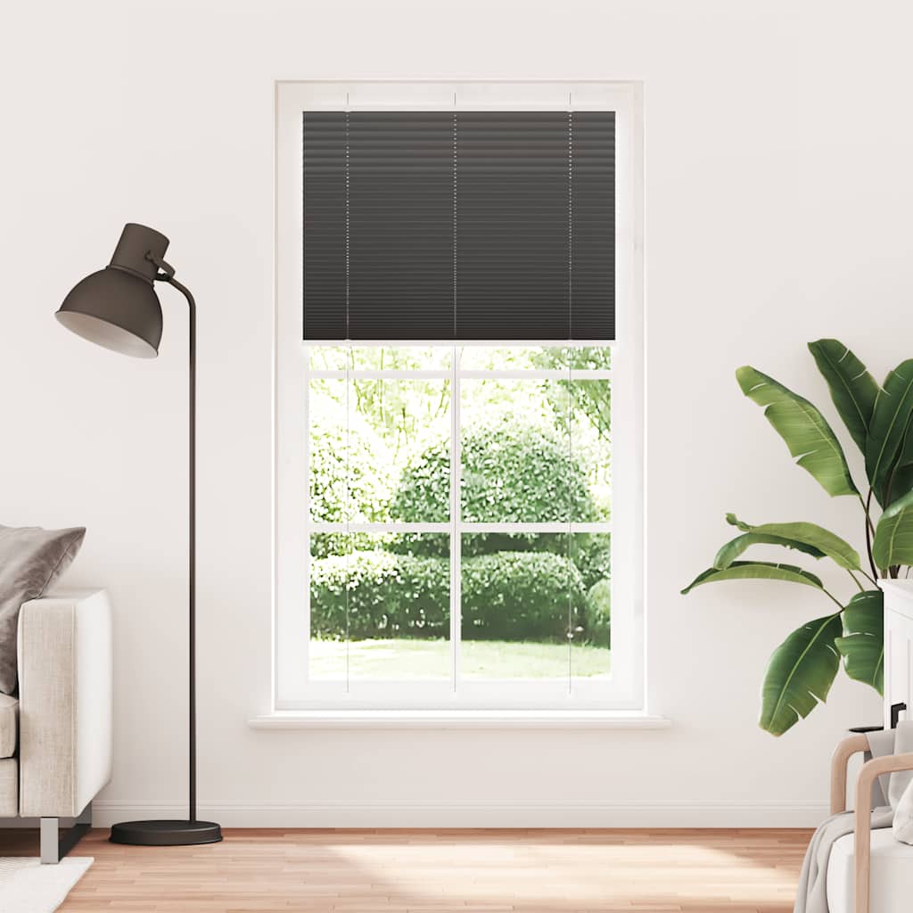 plisségardin sort 110x200 cm Stoff Bredde 109,4 cm Polyester