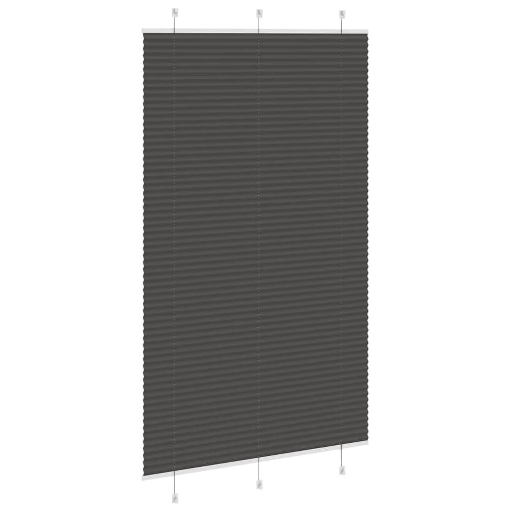 plisségardin sort 115x200 cm Stoff Bredde 114,4 cm Polyester