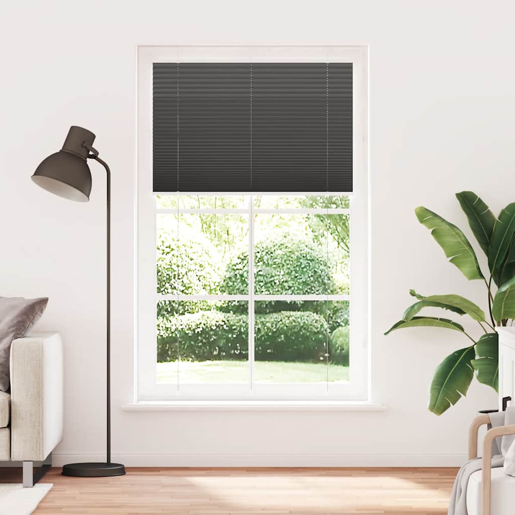 plisségardin sort 120x200 cm Stoff Bredde 119,4 cm Polyester