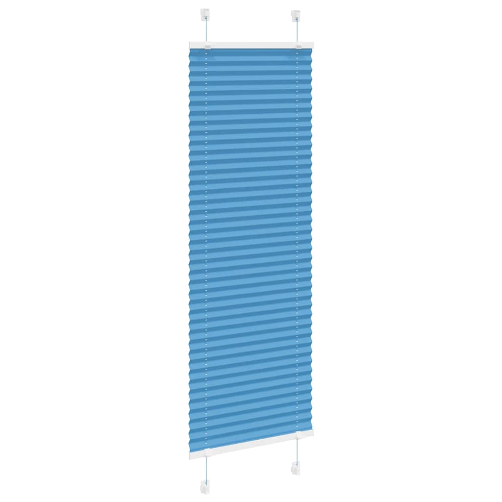 plisségardin blå 45x100 cm Stoff Bredde 44,4 cm Polyester