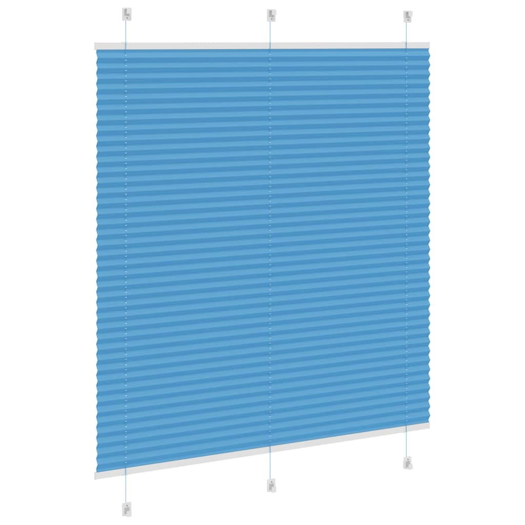 Plisségardin Blå 115x100 cm Stoffbredde 114,4 cm Polyester