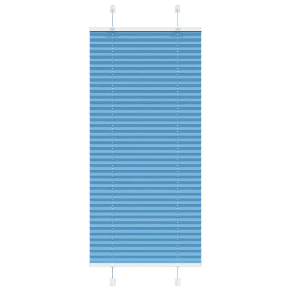 Plisségardin Blå 55x150 cm Stoffbredde 54,4 cm Polyester