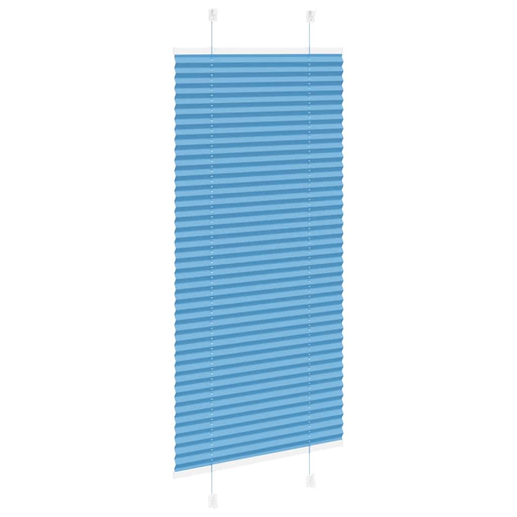 Plisségardin Blå 65x150 cm Stoffbredde 64,4 cm Polyester