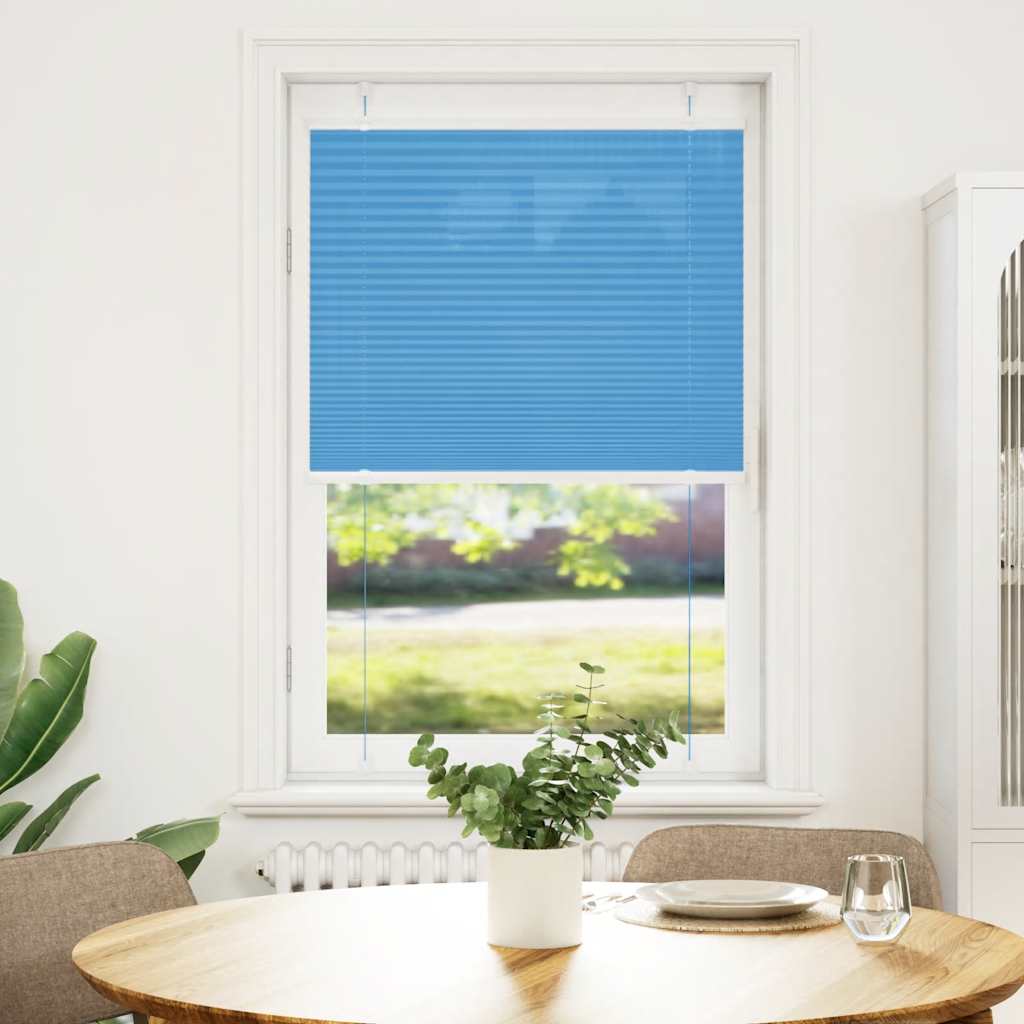 Plisségardin Blå 75x150 cm Stoffbredde 74,4 cm Polyester
