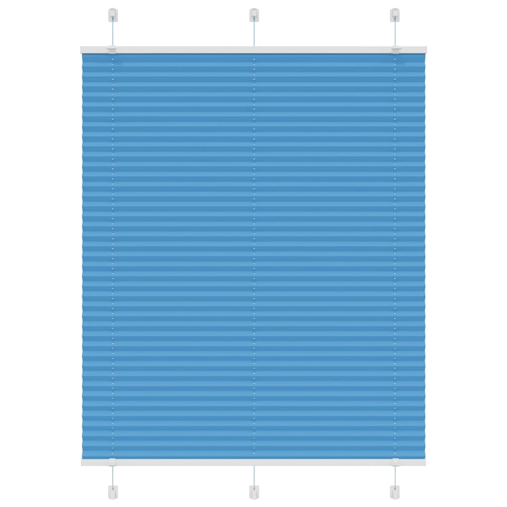 Plisségardin Blå 105x150 cm Stoffbredde 104,4 cm Polyester