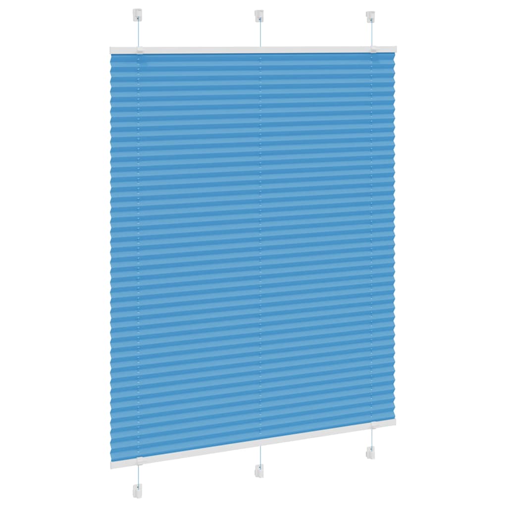 Plisségardin Blå 105x150 cm Stoffbredde 104,4 cm Polyester