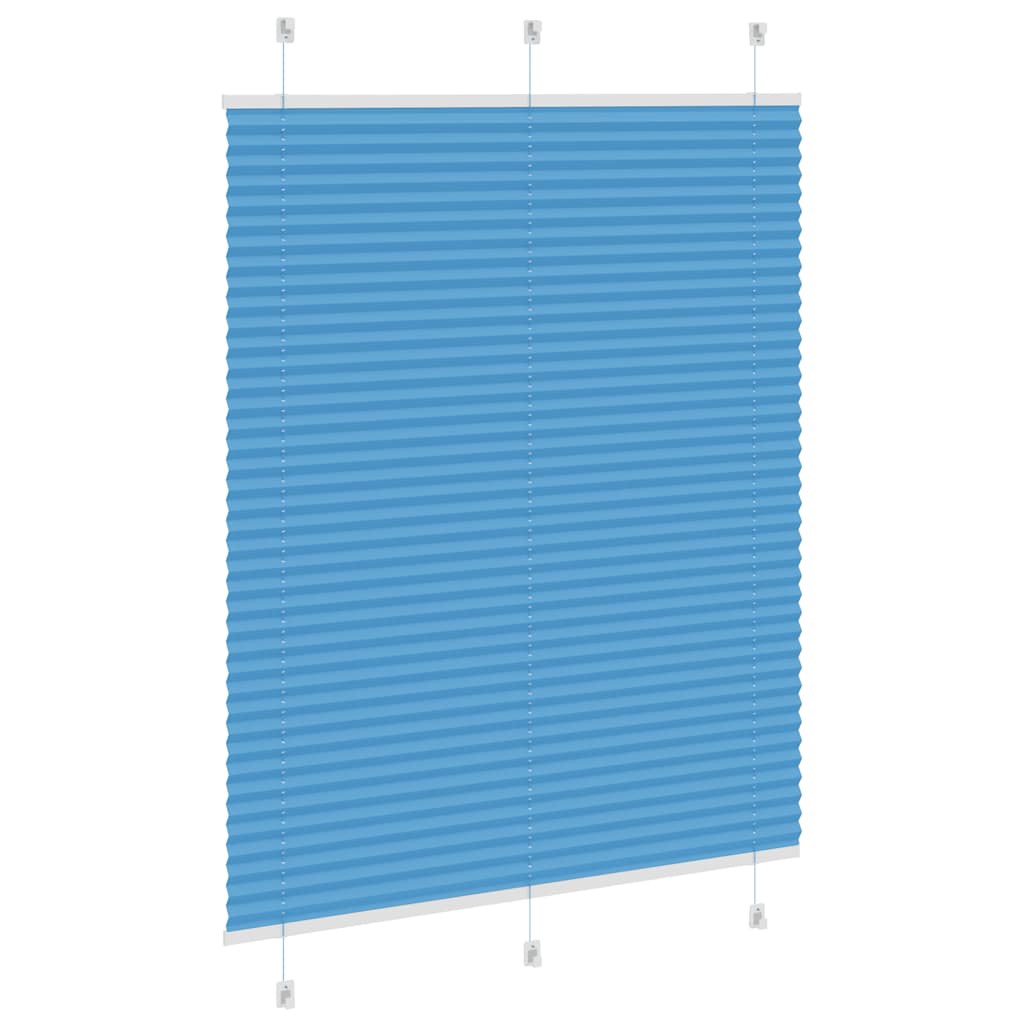Plisségardin Blå 105x150 cm Stoffbredde 104,4 cm Polyester