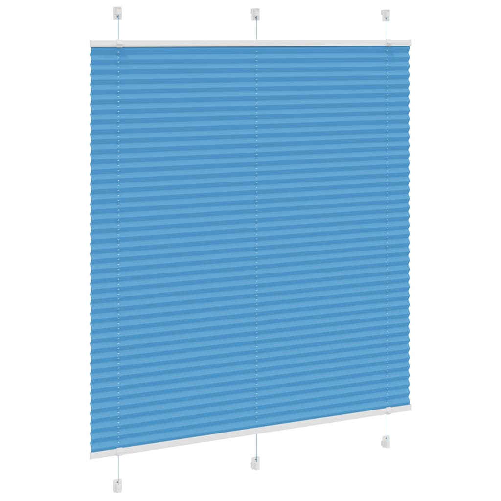 Plisségardin Blå 120x150 cm Stoffbredde 119,4 cm Polyester