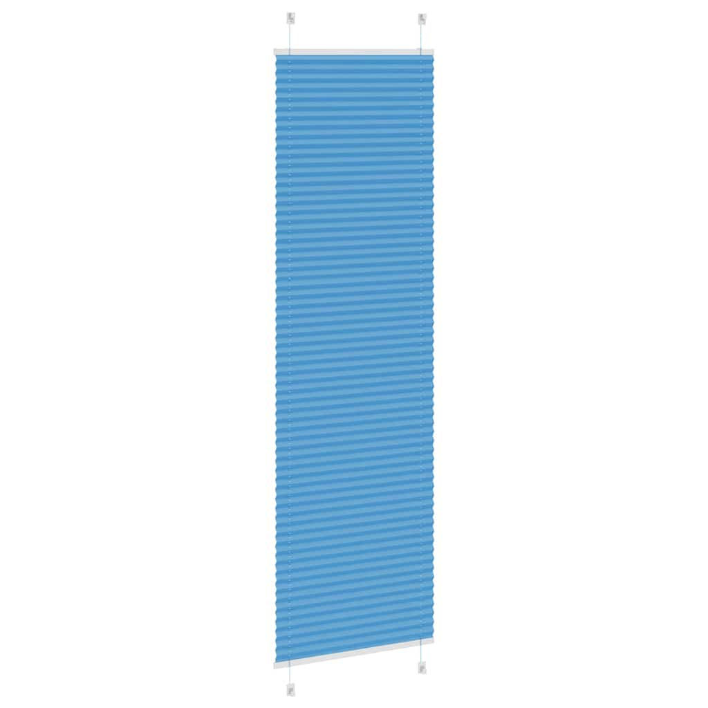 Plisségardin Blå 55x200 cm Stoffbredde 54,4 cm Polyester