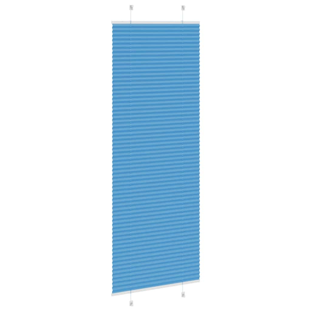 Plisségardin Blå 70x200 cm Stoff Bredde 69,4 cm Polyester