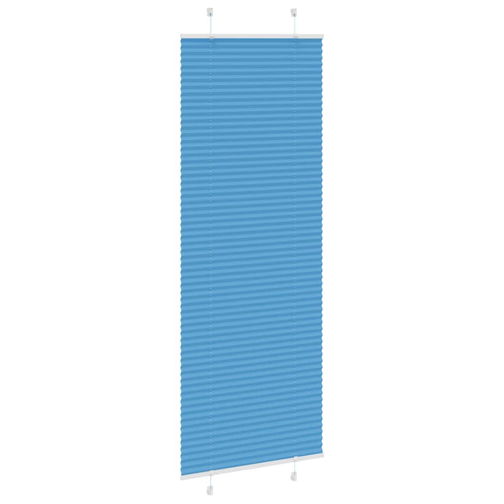 Plisségardin Blå 80x200 cm Stoffbredde 79,4 cm Polyester
