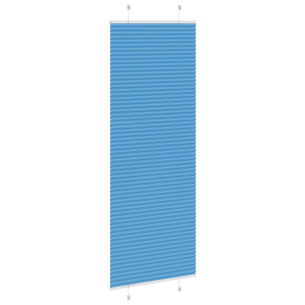 Plisségardin Blå 80x200 cm Stoffbredde 79,4 cm Polyester