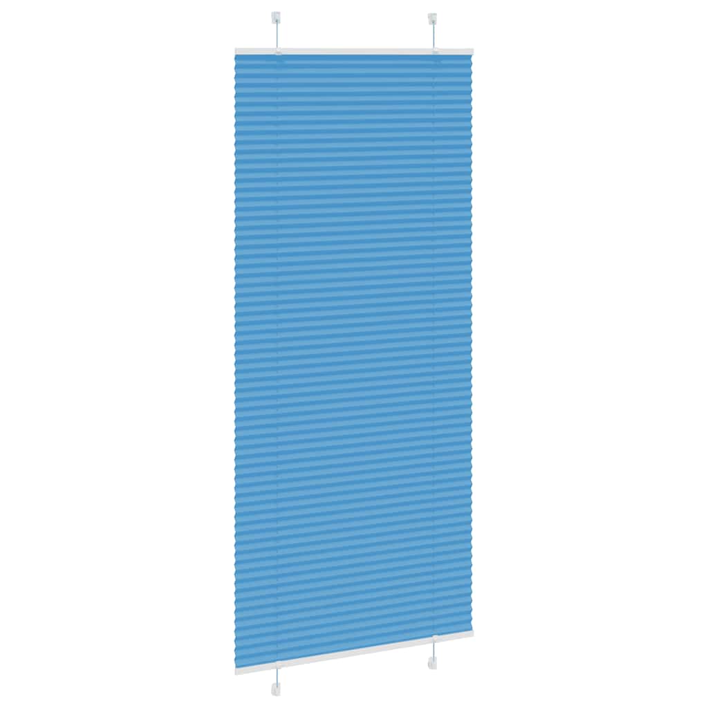 Plisségardin Blå 90x200 cm Stoffbredde 89,4 cm Polyester