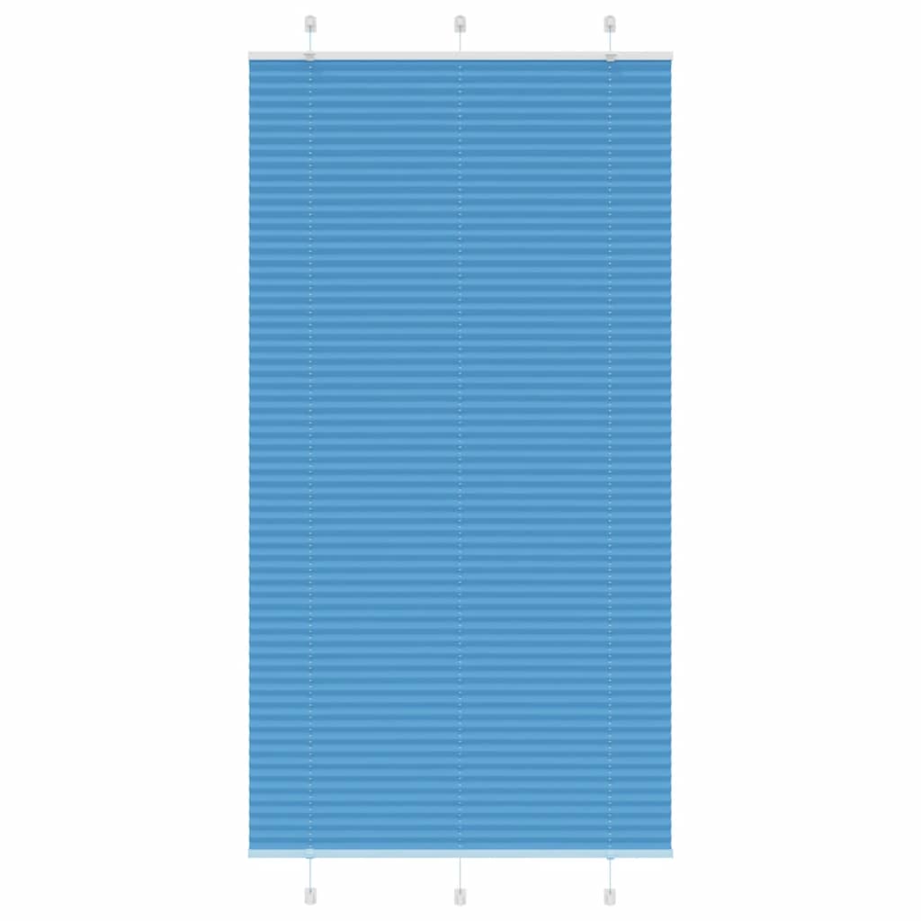 Plisségardin Blå 105x200 cm Stoffbredde 104,4 cm Polyester