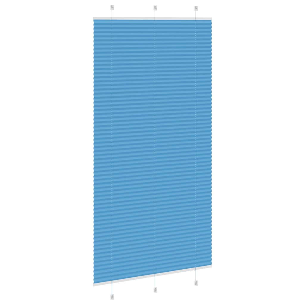 Plisségardin Blå 105x200 cm Stoffbredde 104,4 cm Polyester