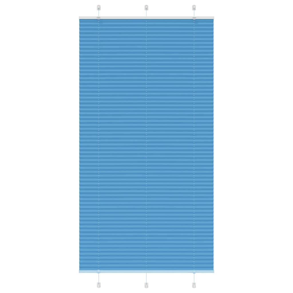 Plisségardin Blå 110x200 cm Stoffbredde 109,4 cm Polyester