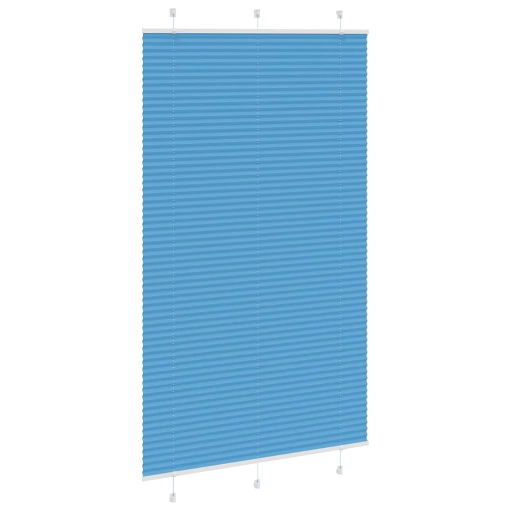 Plisségardin Blå 115x200 cm Stoffbredde 114,4 cm Polyester