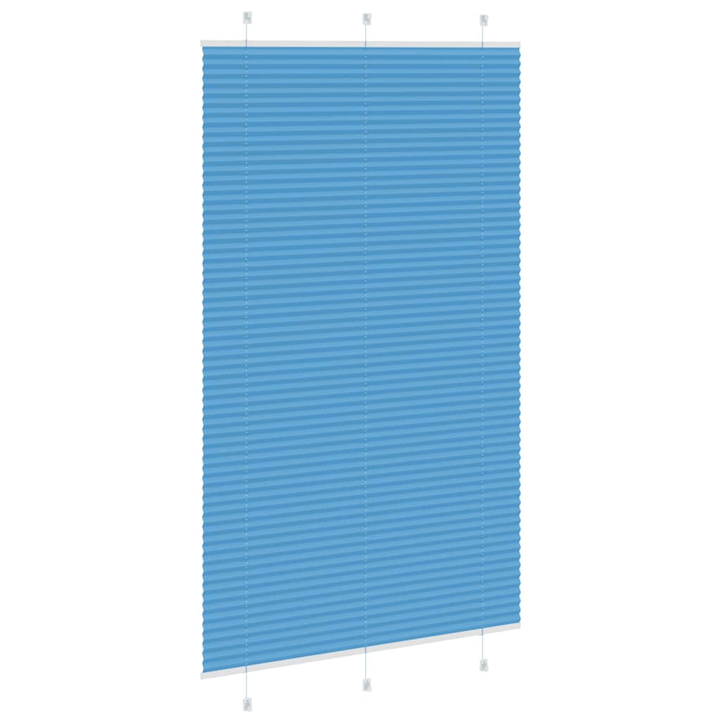 Plisségardin Blå 115x200 cm Stoffbredde 114,4 cm Polyester