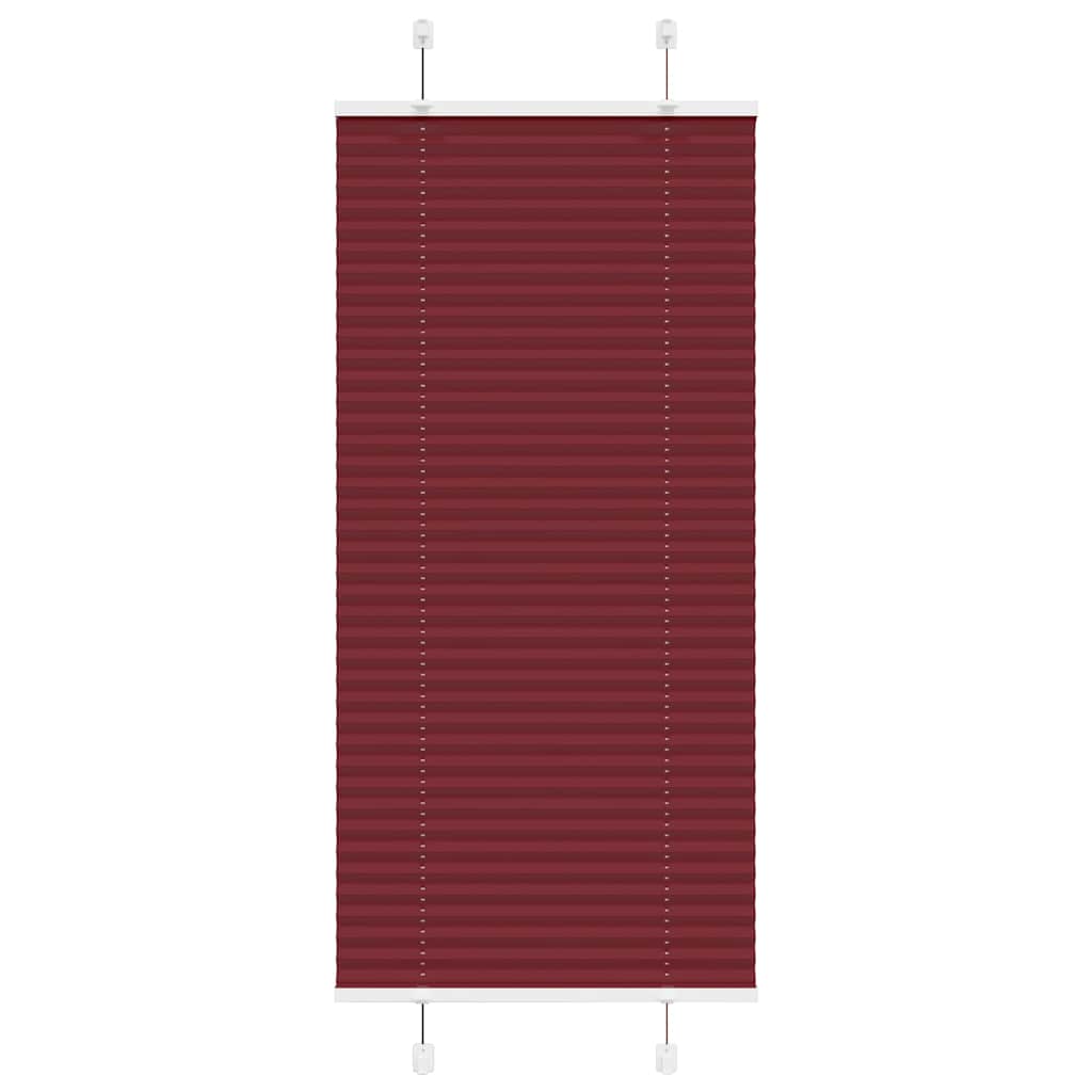 Plisségardin Bordeaux Rød 60x100 cm Stoff Bredde 59,4 cm