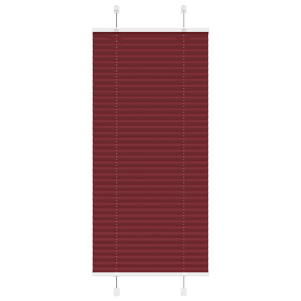 Plisségardin Bordeaux Rød 65x100 cm Stoff Bredde 64,4 cm