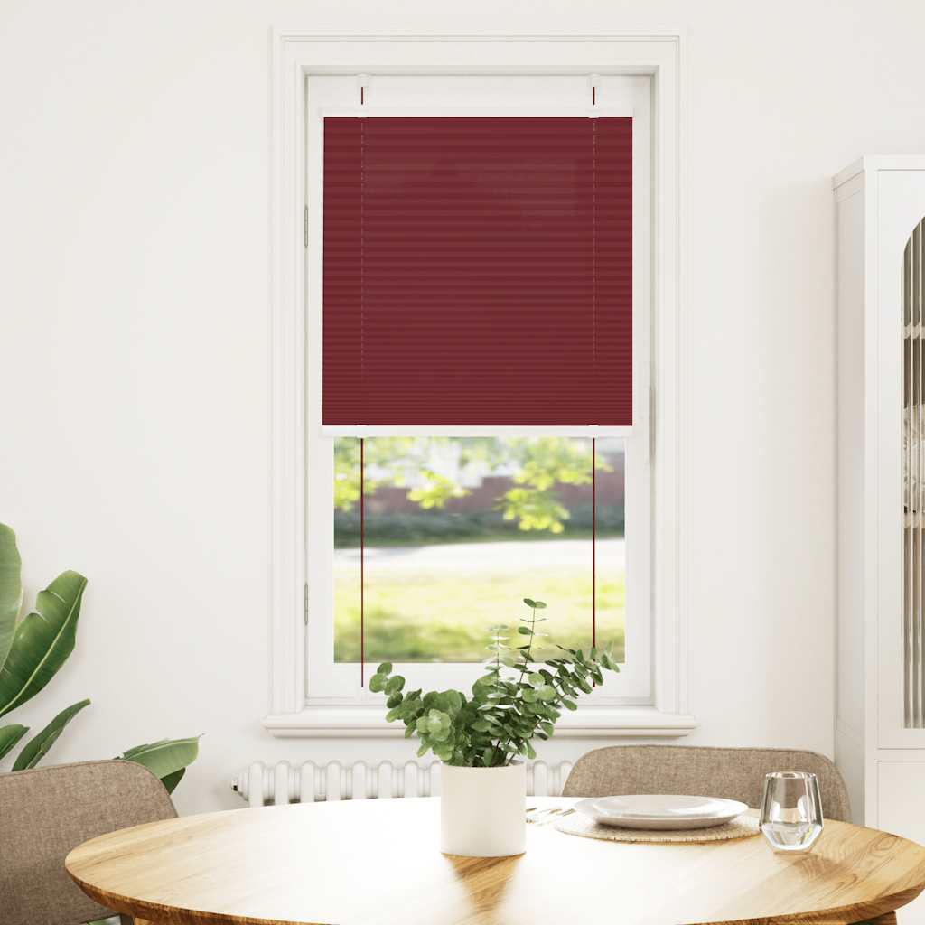 Plisségardin Bordeaux Rød 65x100 cm Stoff Bredde 64,4 cm