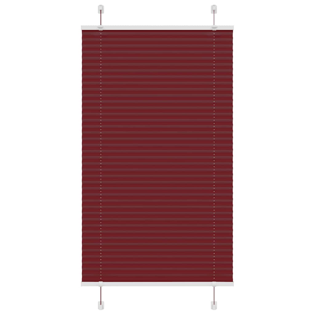 Plisségardin Bordeaux Rød 75x100 cm Stoff Bredde 74,4 cm
