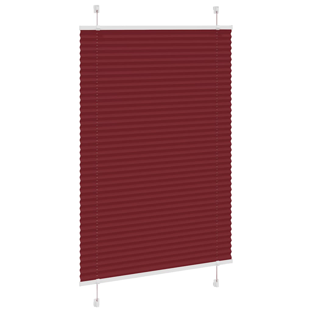 Plisségardin Bordeaux Rød 85x100 cm Stoff Bredde 84,4 cm