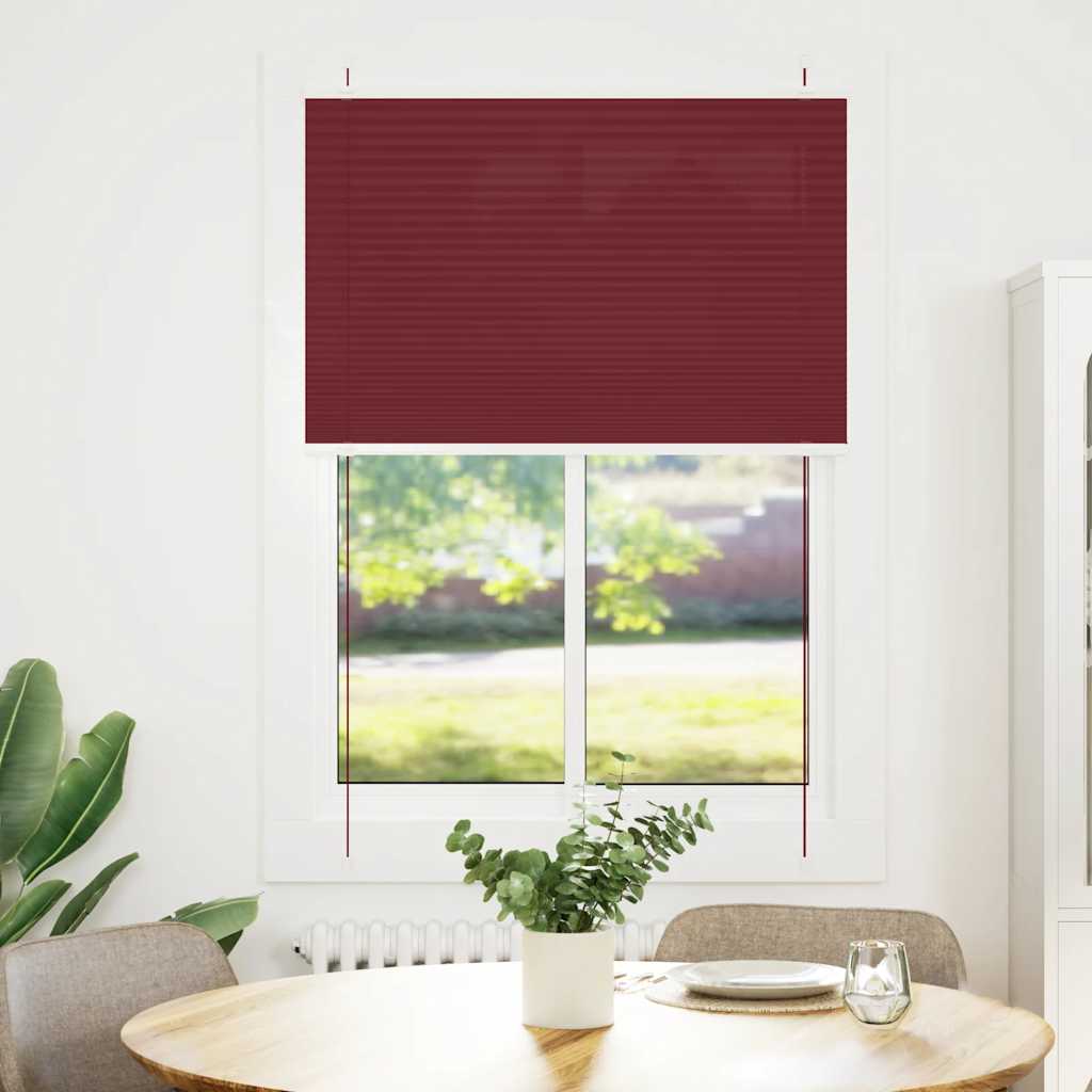 Plisségardin Bordeaux Rød 95x100 cm Stoff Bredde 94,4 cm