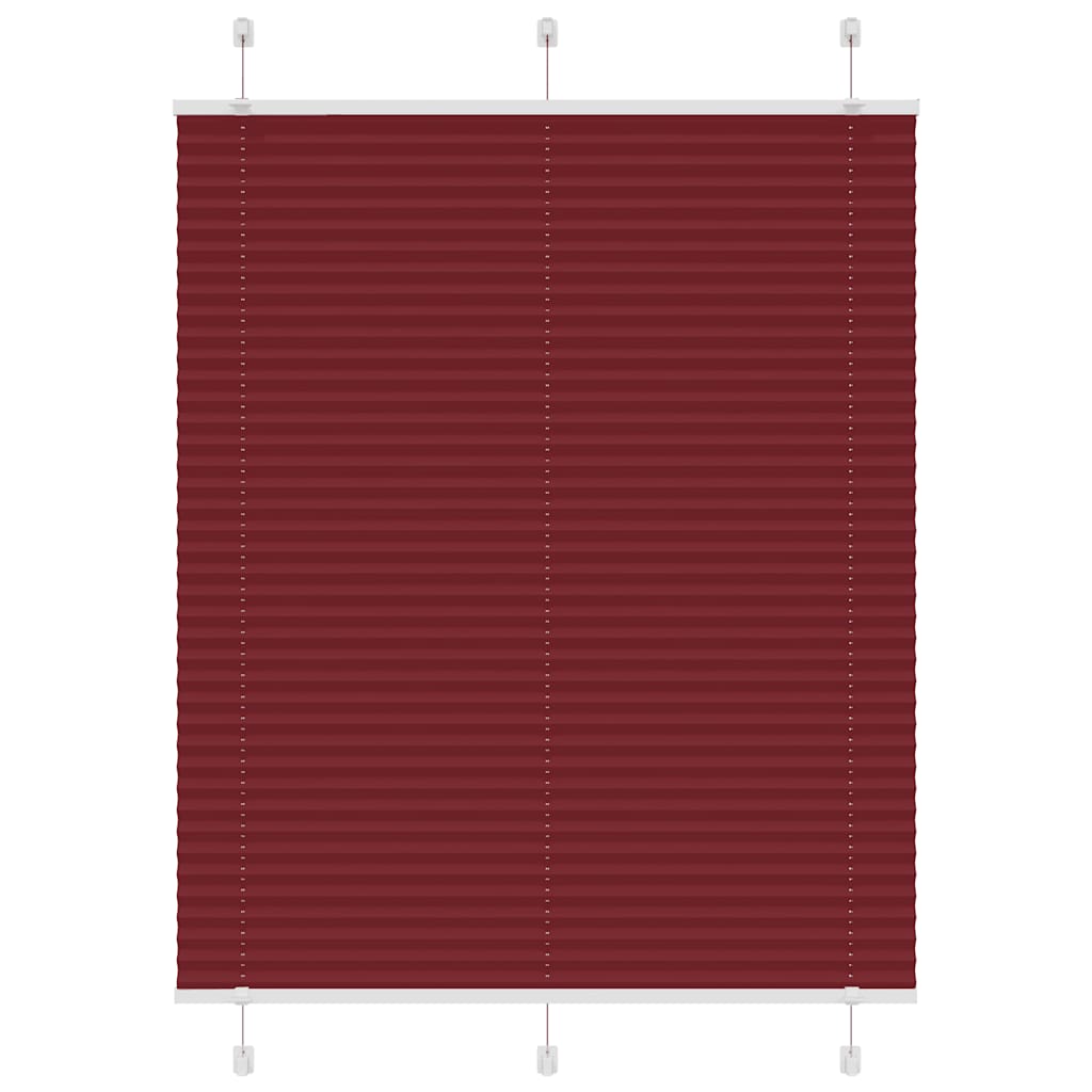 Plisségardin Bordeaux Rød 110x100 cm Stoffbredde 109,4 cm
