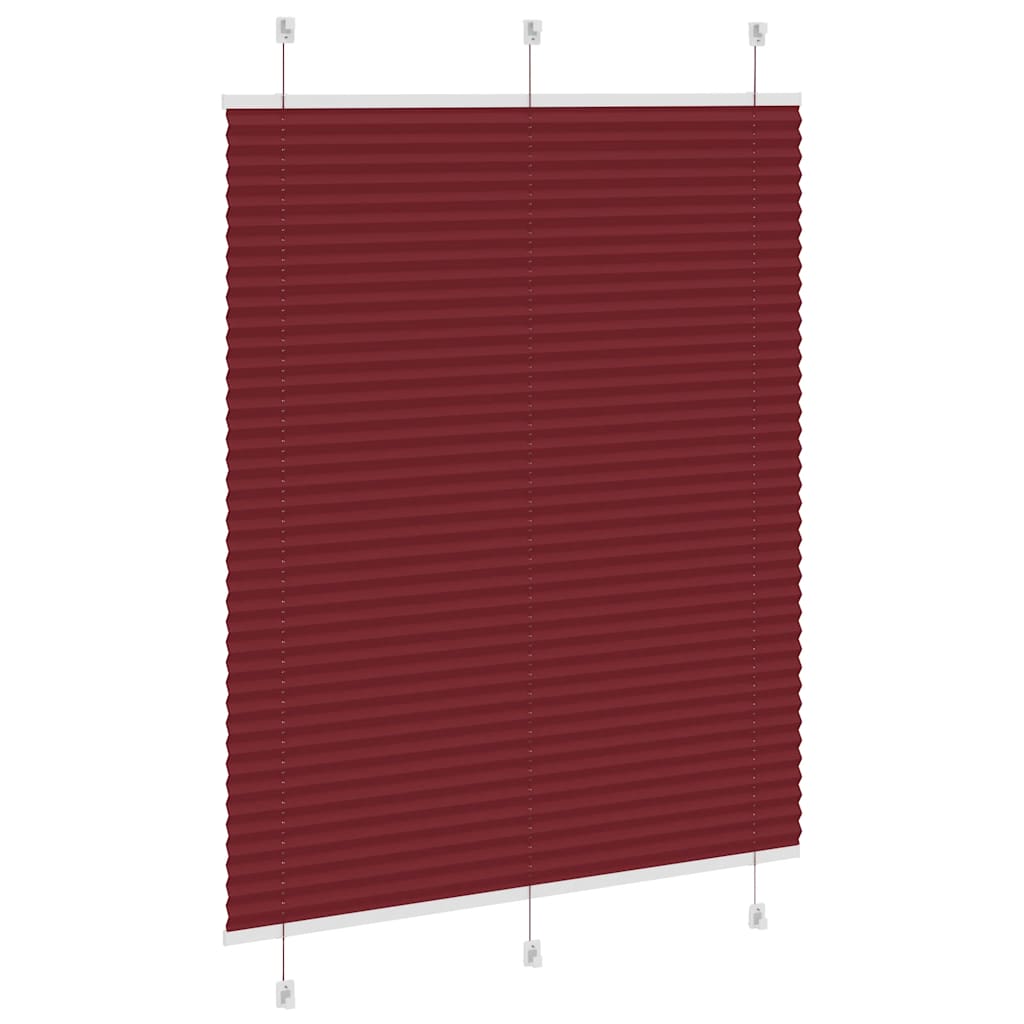 Plisségardin Bordeaux Rød 110x100 cm Stoffbredde 109,4 cm