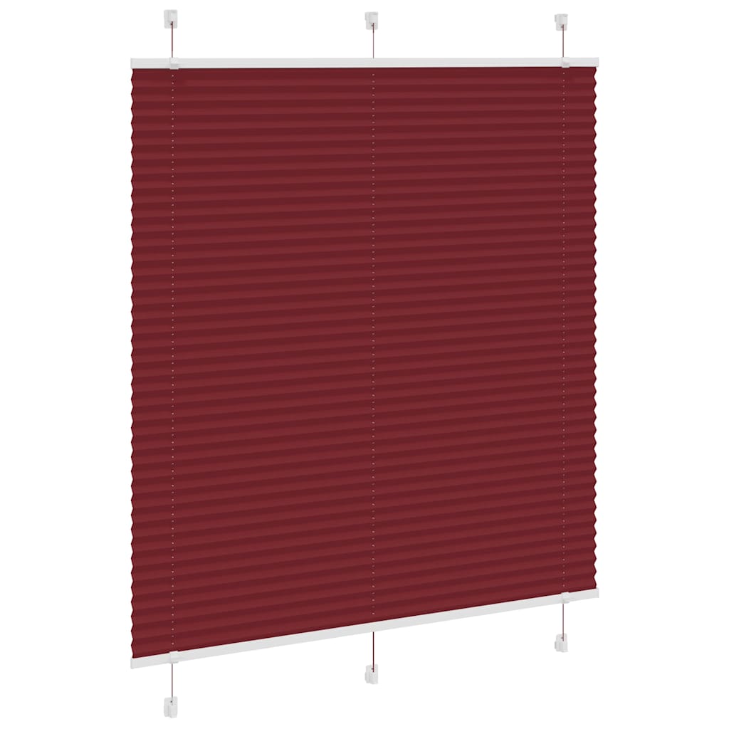 Plisségardin Bordeaux Rød 115x100 cm Stoffbredde 114,4 cm