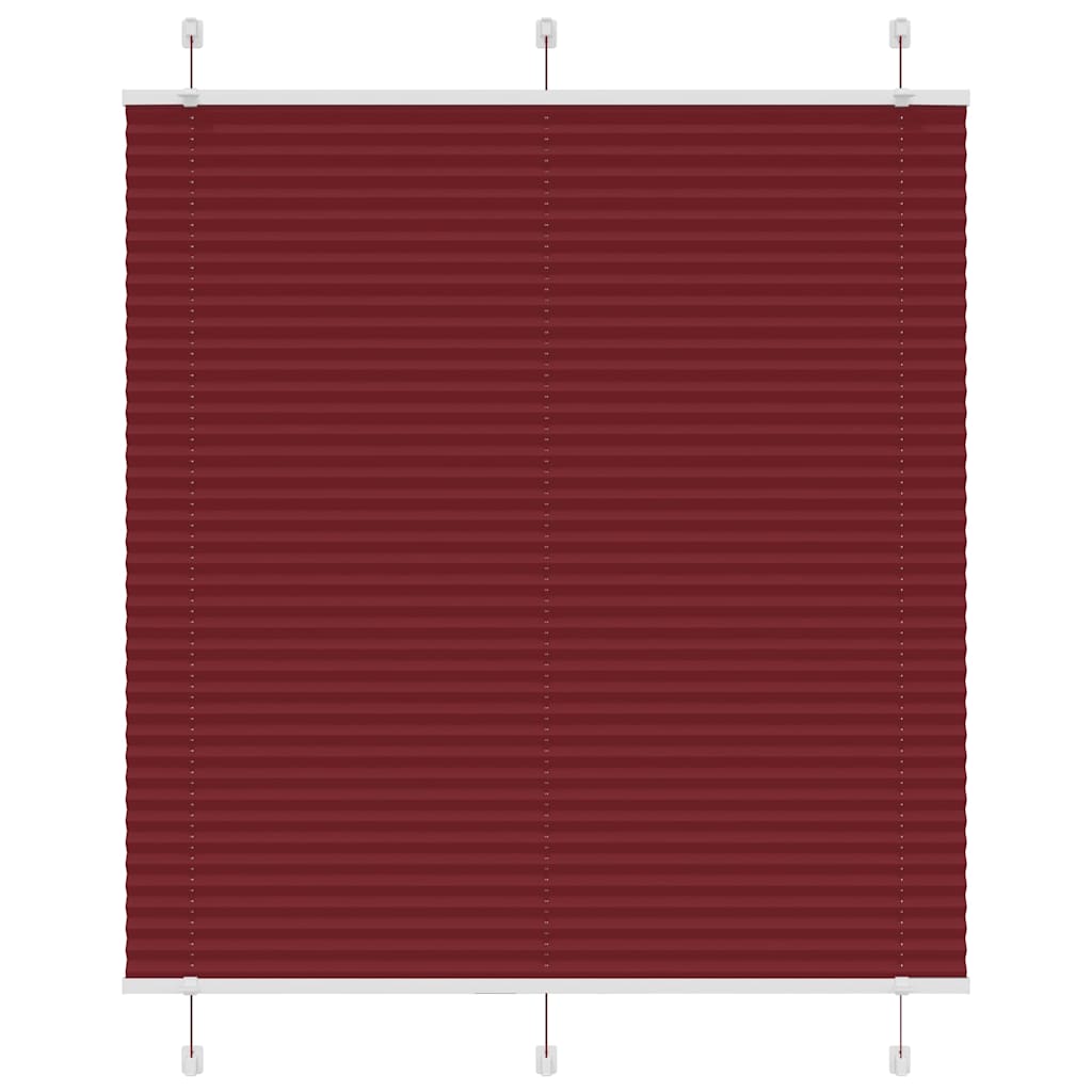 Plisségardin Bordeaux Rød 120x100 cm Stoffbredde 119,4 cm