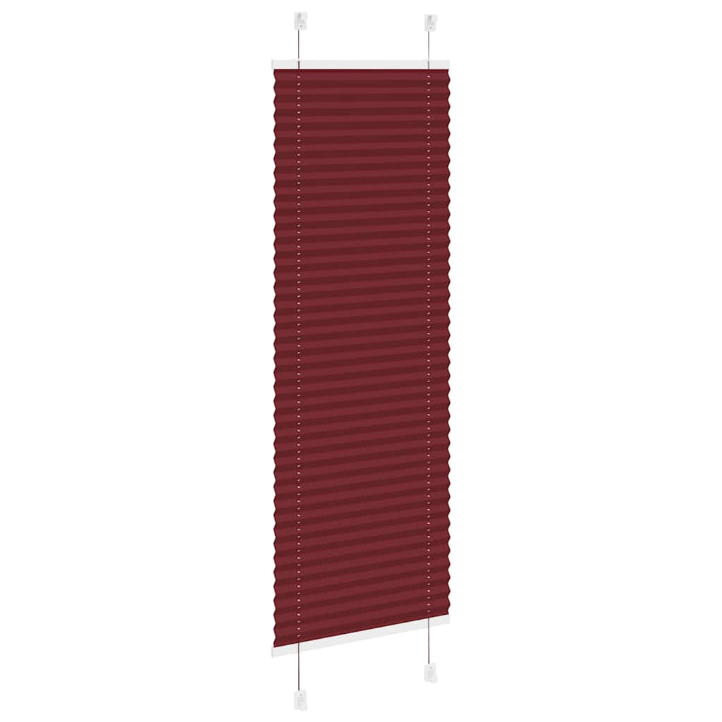 Plisségardin Bordeaux Rød 45x150 cm Stoff Bredde 44,4 cm