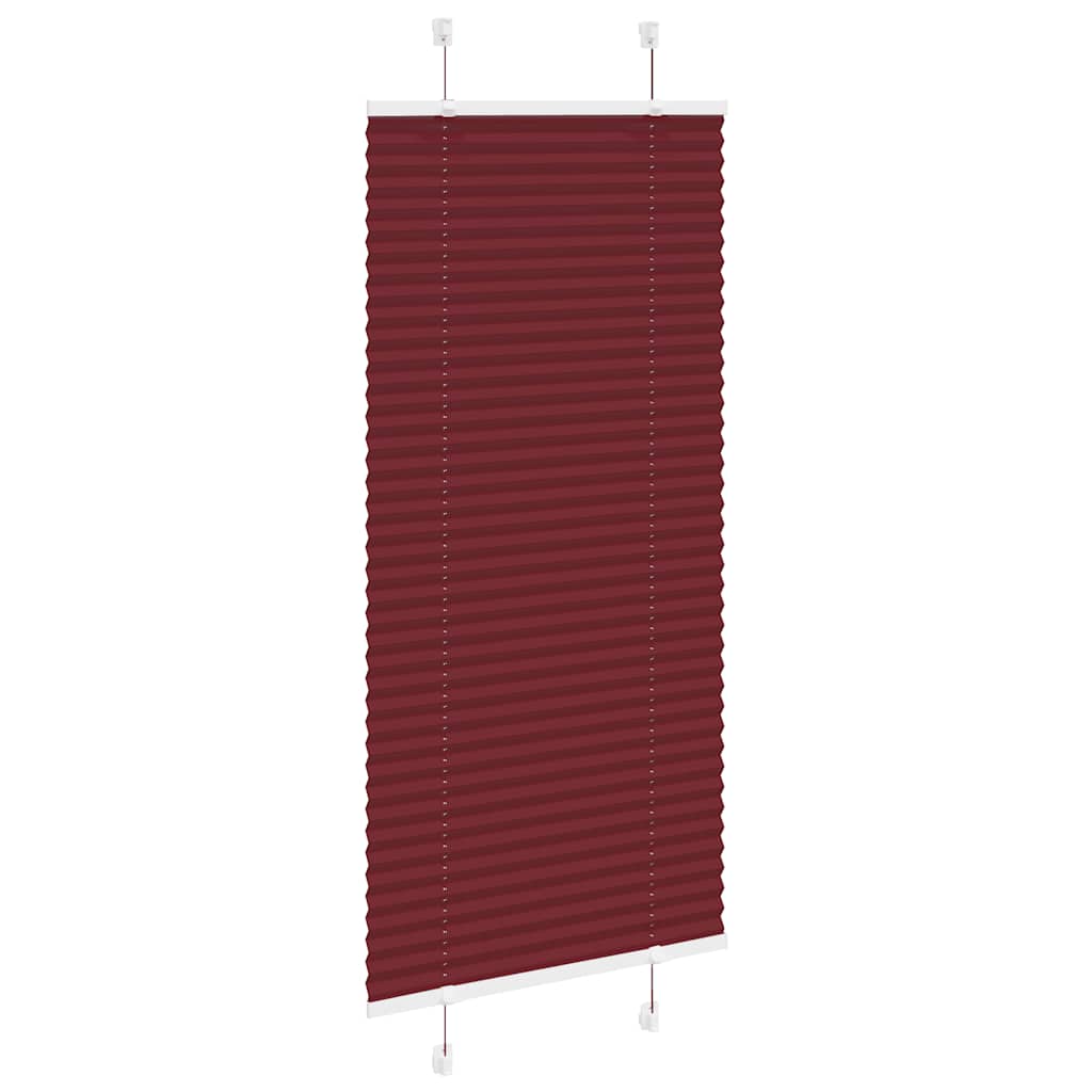 Plisségardin Bordeaux Rød 65x150 cm Stoff Bredde 64,4 cm